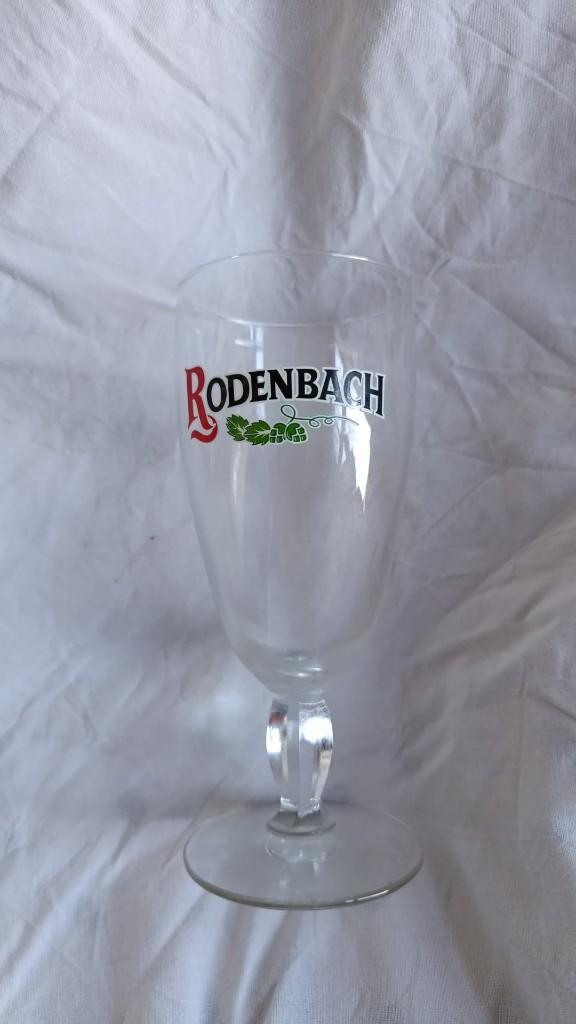 Vintage Rodenbach Bierglas 25cl met Hoppeblaadjes, Verzamelen, Ophalen of Verzenden, Zo goed als nieuw, Bierglas