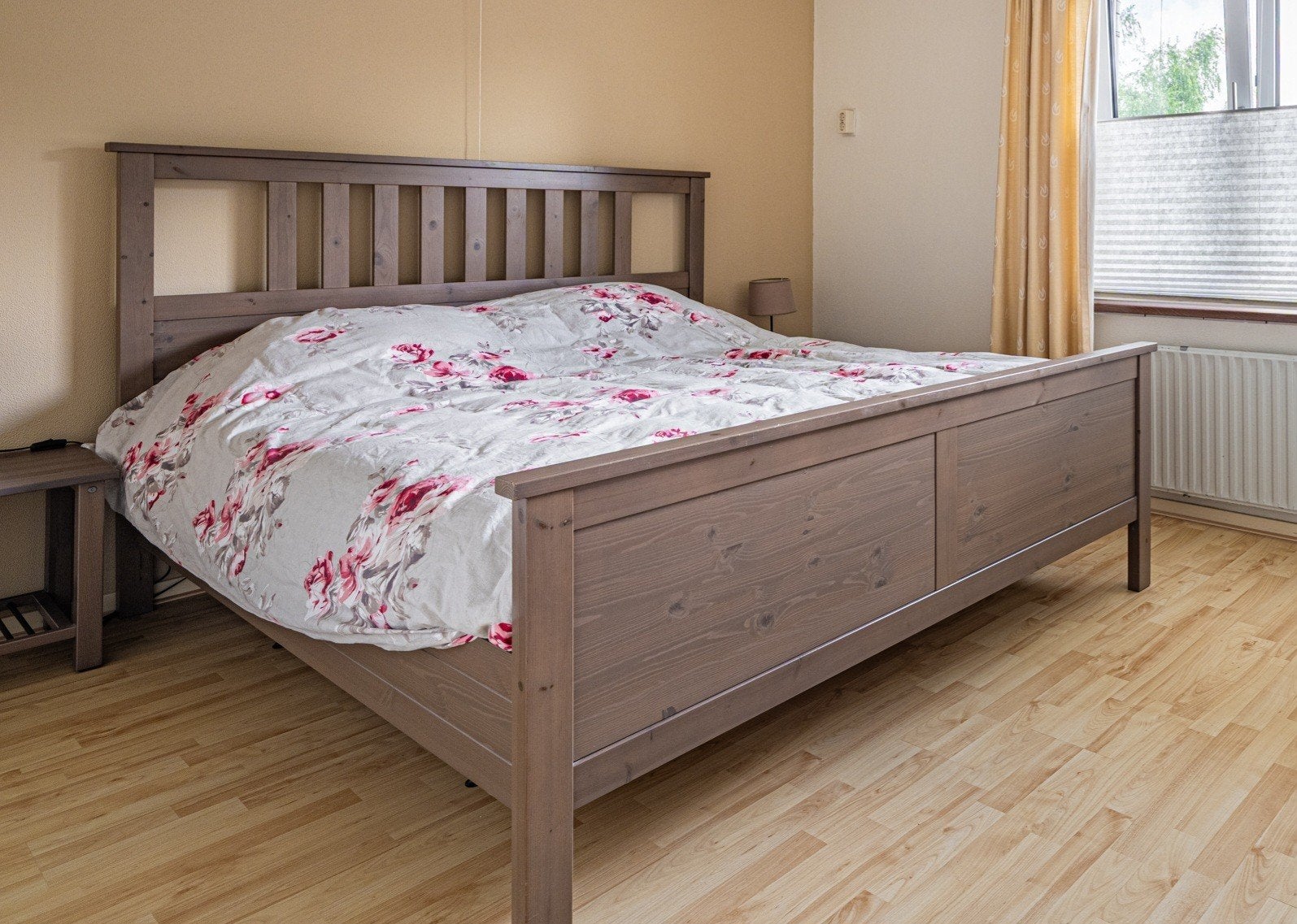 IKEA Hemnes Tweepersoonsbed met lattenbodems, Huis en Inrichting, Slaapkamer | Bedden, Ophalen, Gebruikt, Modern, Scandinavisch