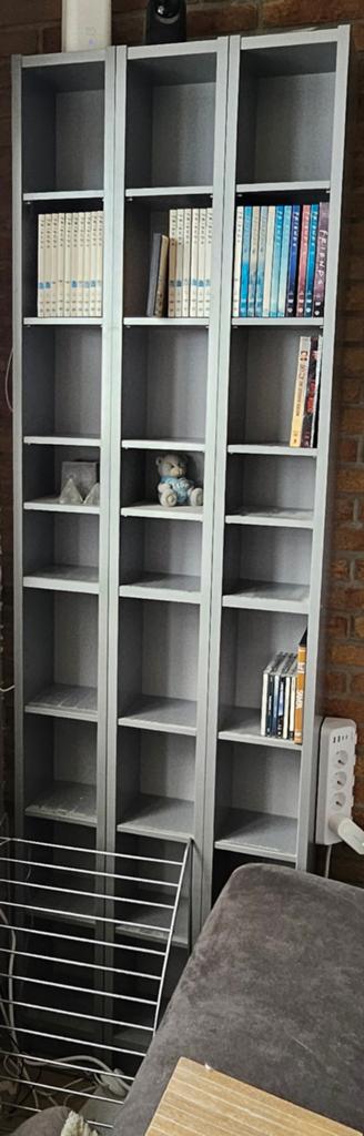 Ikea Billy CD/DVD kasten - 6 stuks zilver/grijs, Ophalen, Gebruikt, 150 discs of meer, Hout