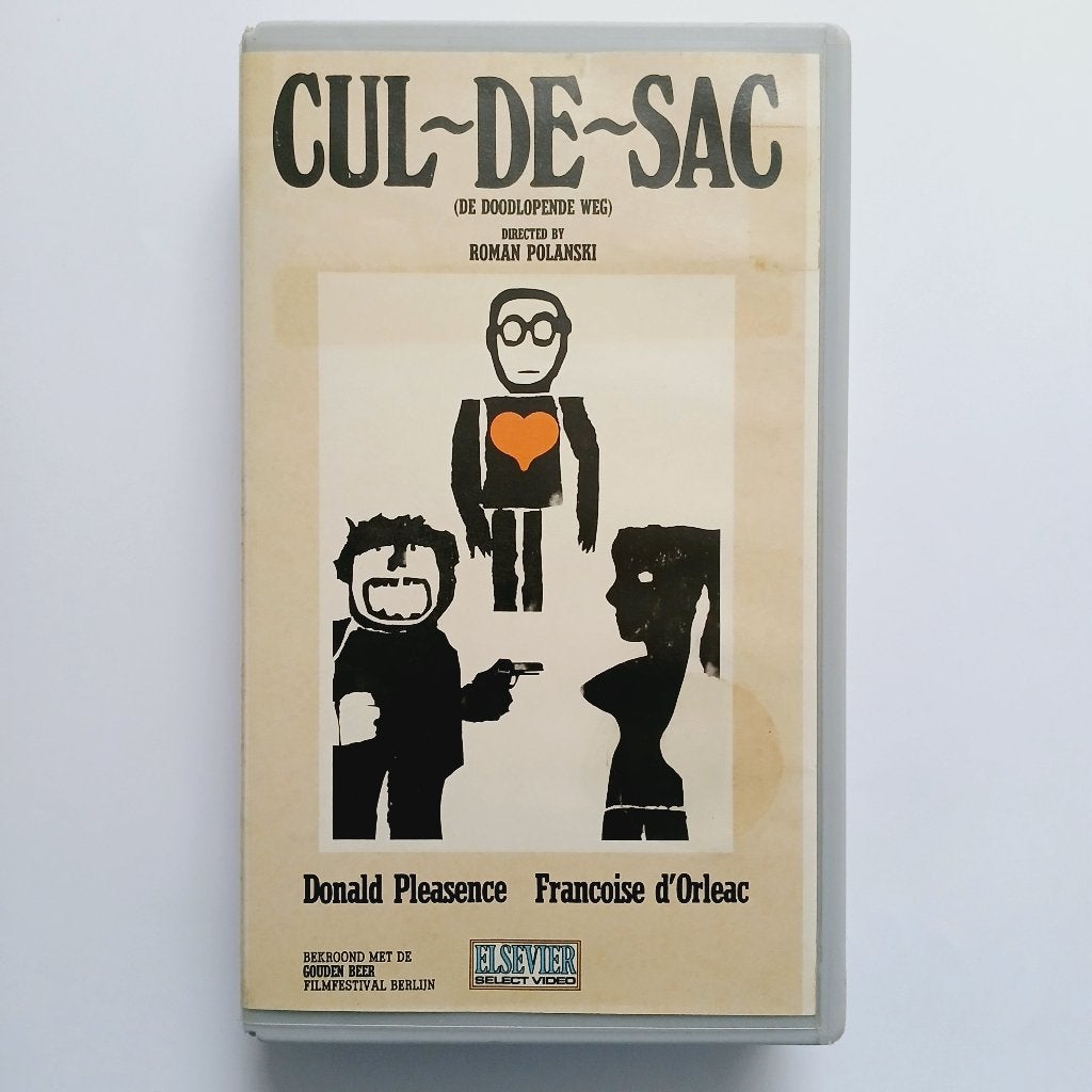 Cul de Sac - NL ex rental vhs - Polanski - Elsevier Select, Verzenden, Thrillers en Misdaad, VHS, Gebruikt