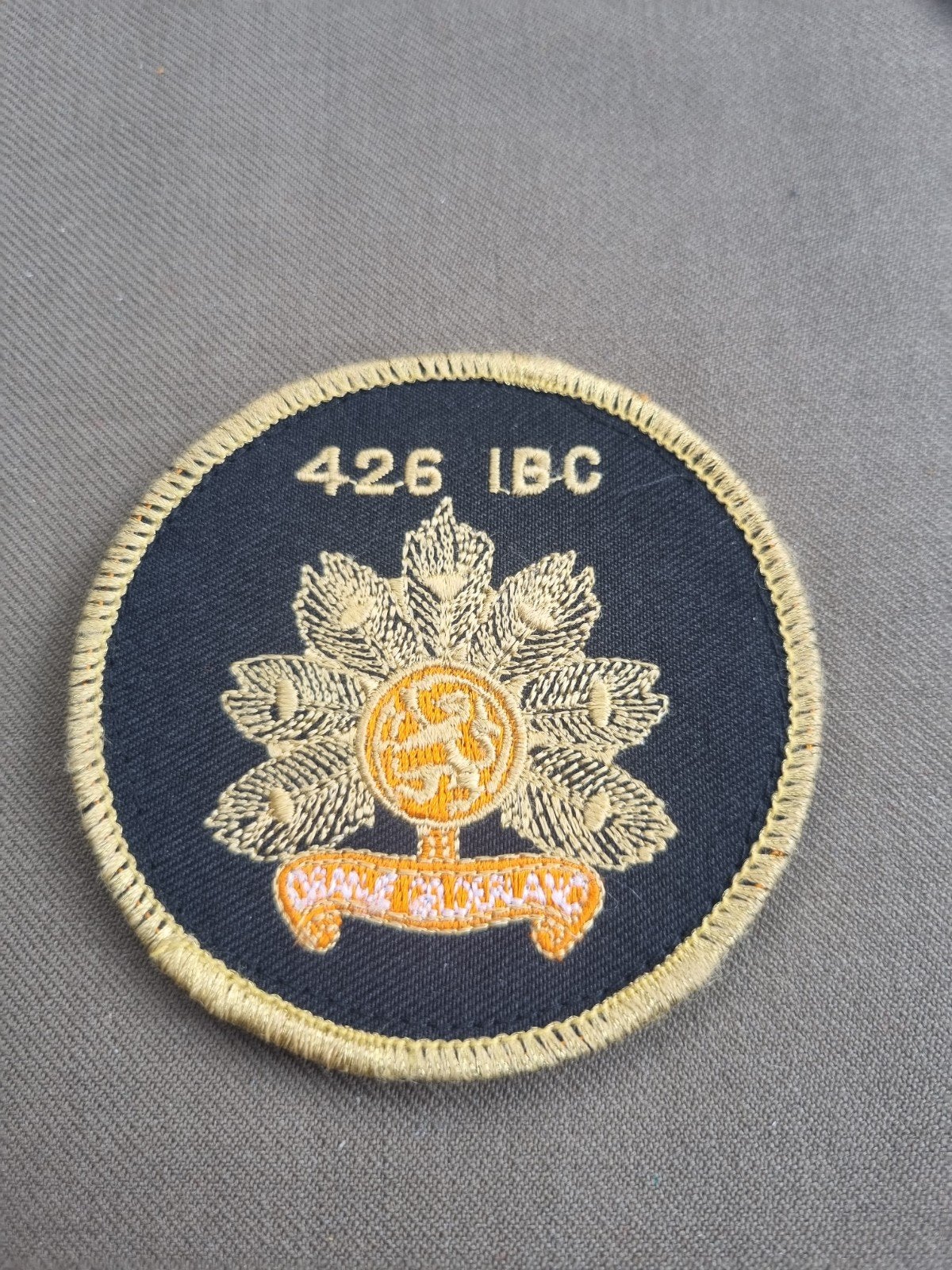 Badge 426 IBC ORANJE GELDERLAND, Verzamelen, Ophalen of Verzenden, Landmacht, Nederland, Embleem of Badge