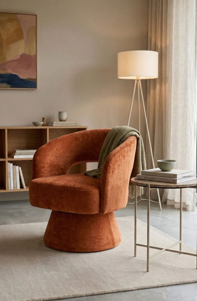 Housecraft Living Charina fauteuil Oranje | Van €269, nu, Nieuw, 75 tot 100 cm, Ophalen of Verzenden, 50 tot 75 cm
