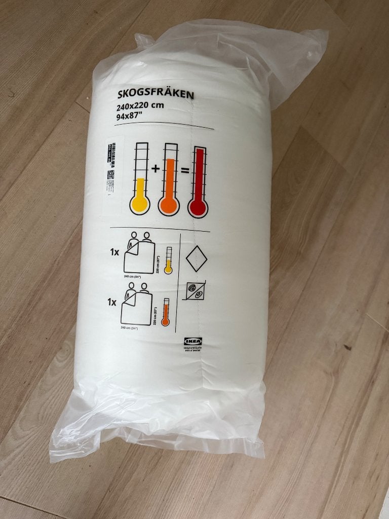 Dekbed 4 seizoenen ikea NIEUW 240x220, Ophalen, Wit, Deken of Dekbed, IKEA