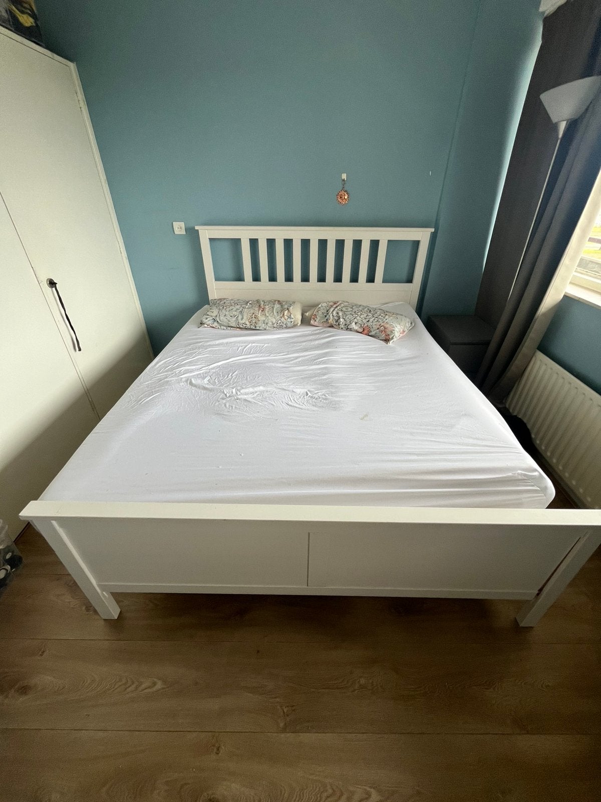 IKEA HEMNES Bed Frame – 160  200 cm – White, Verzenden, Wit, Tweepersoons, Zo goed als nieuw