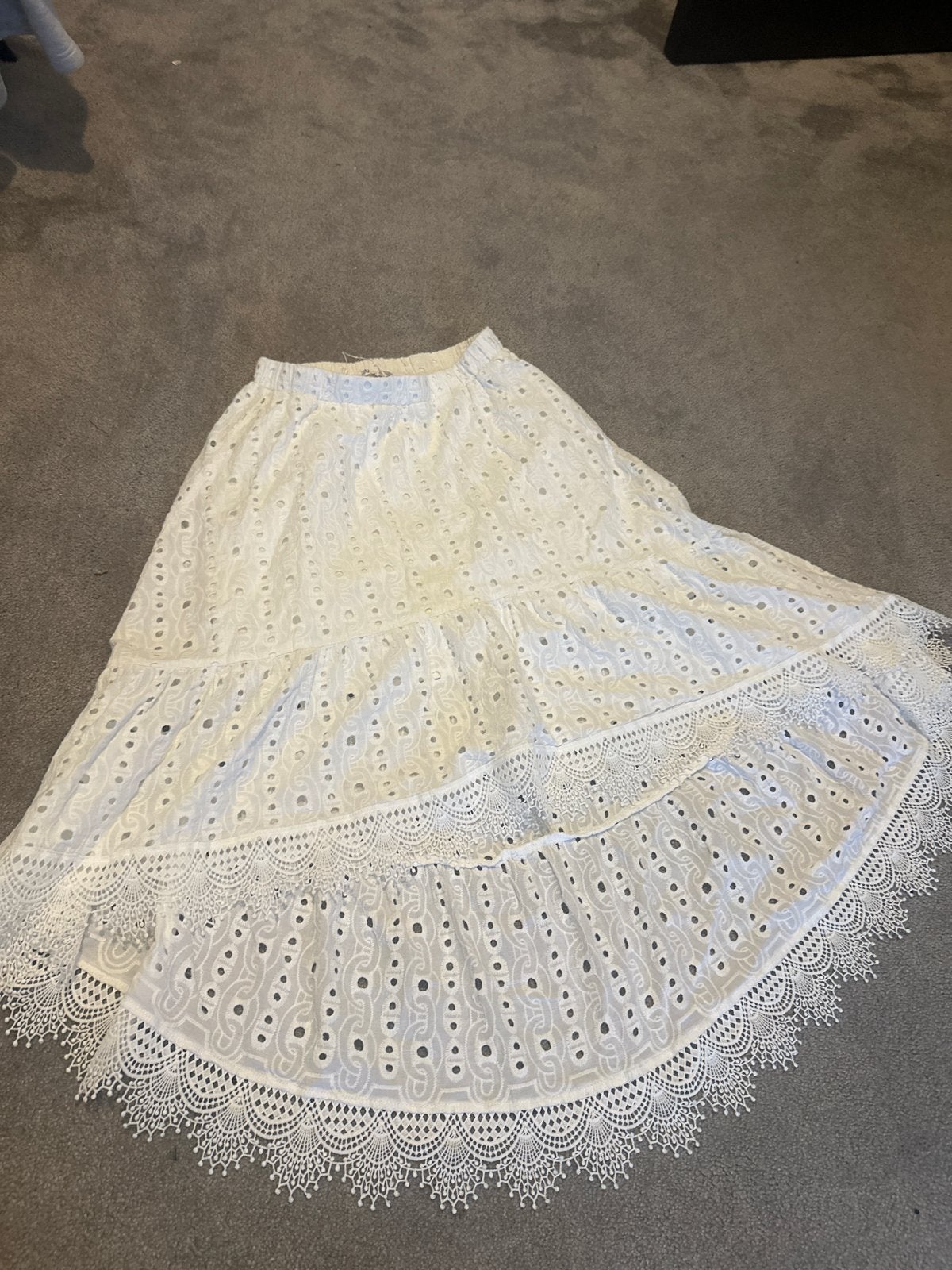 Yoyo S Ibiza rok maat 14, Wit, Maat 46/48 (XL) of groter, Ophalen of Verzenden, Gedragen