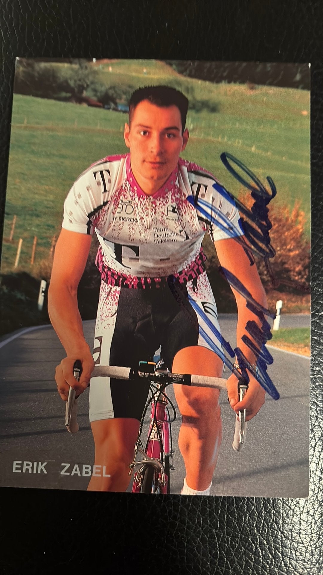 Wielrennen TOUR de FRANCE ERIK ZABEL echte handtekening, Verzamelen, Verzenden, Zo goed als nieuw, Overige sporten, Spelerskaart