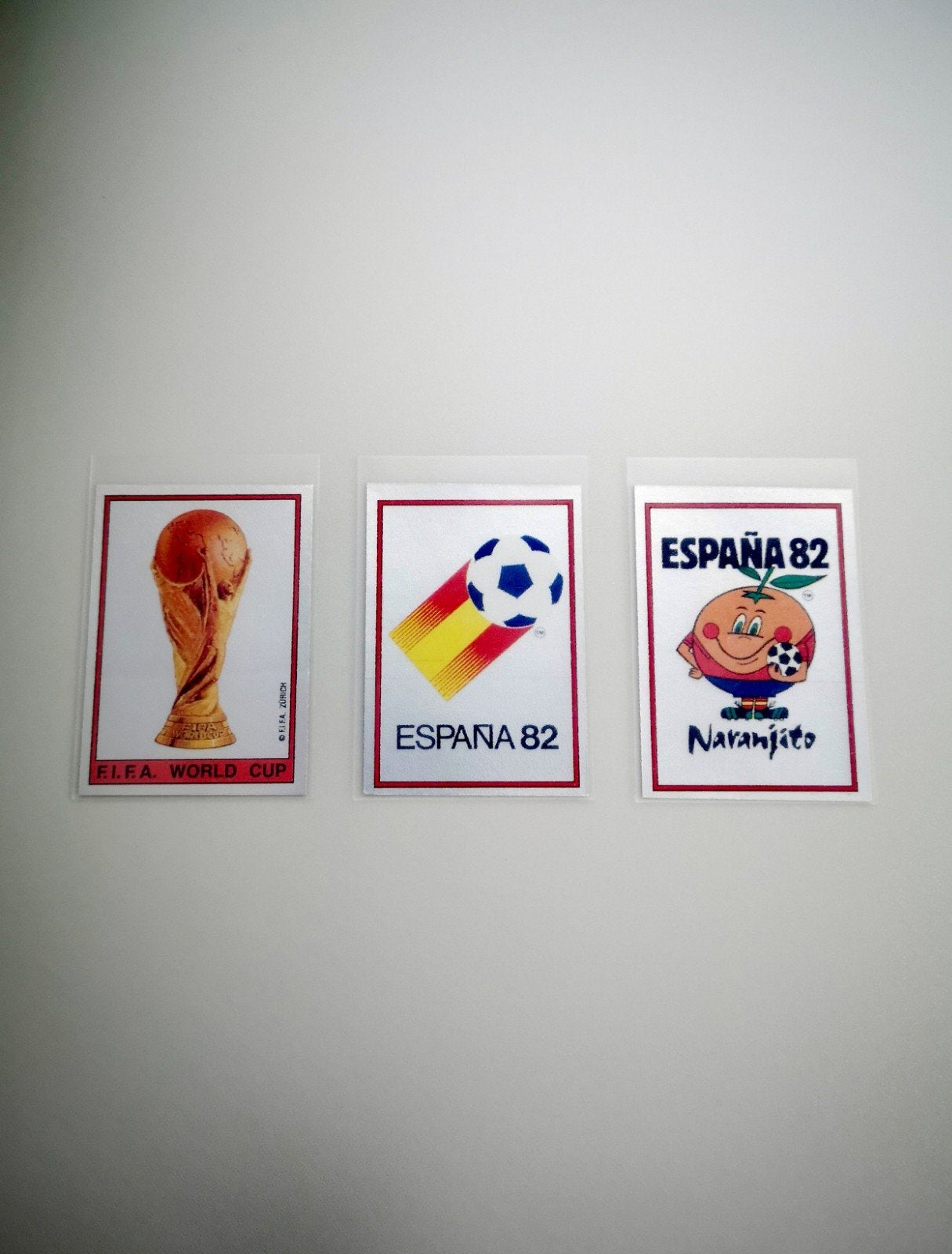 Panini WK 82 - zeldzame intro nrs 1-2-3, Verzamelen, Ophalen of Verzenden, Zo goed als nieuw, Buitenlandse clubs, Poster, Plaatje of Sticker
