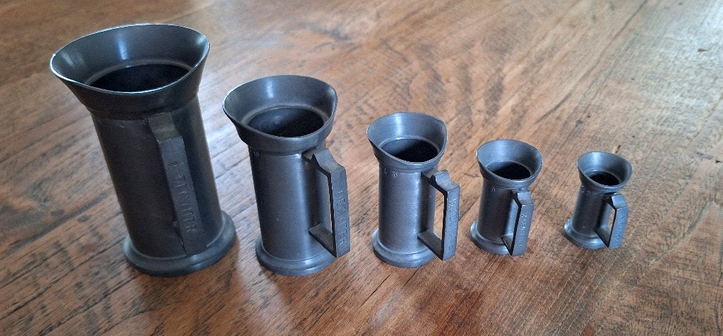 Antieke tinnen maatbeker set, Antiek en Kunst, Ophalen of Verzenden