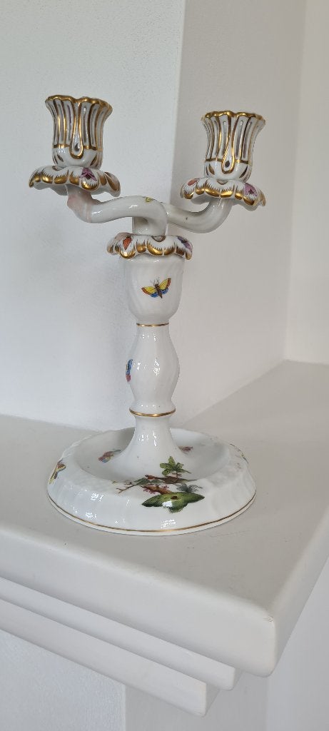 Herend Porselein Kandelaar Rothschild Bird, Ophalen of Verzenden