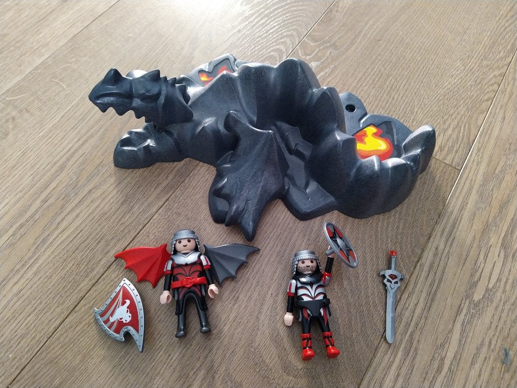 Playmobil ridder / ridders set met draak - gebruikt, Kinderen en Baby's, Ophalen of Verzenden, Gebruikt