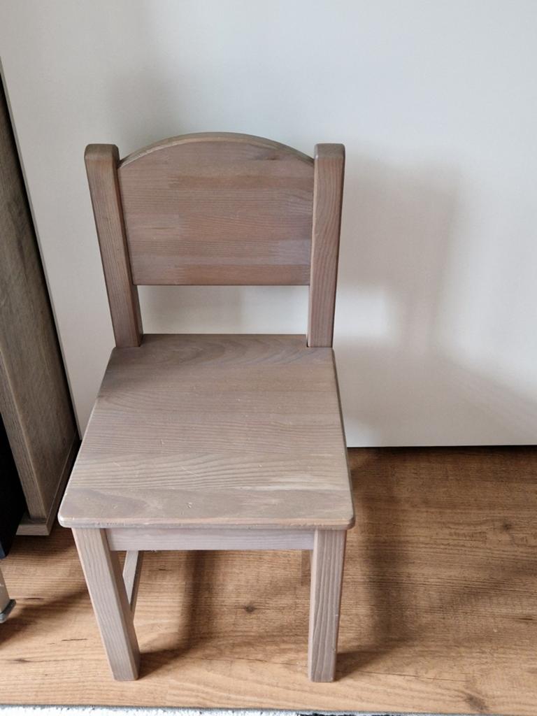 Houten kinderstoel - Grijsbruin, Ophalen, Overige kleuren, Eén, Hout