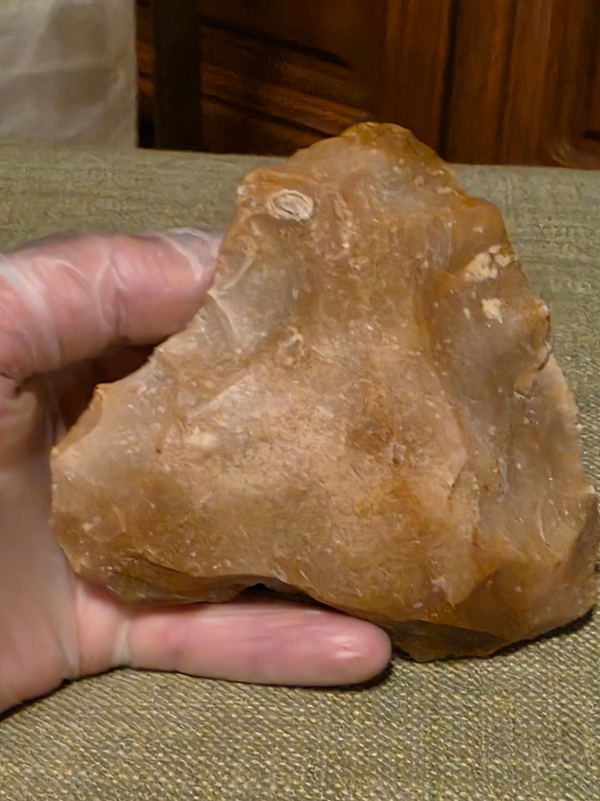 Prehistorische vuistbijl / chopper van vuursteen, Verzamelen, Ophalen of Verzenden
