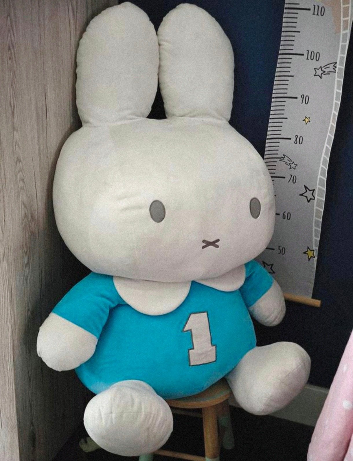 XXL Nijntje knuffel met blauw shirt, Ophalen