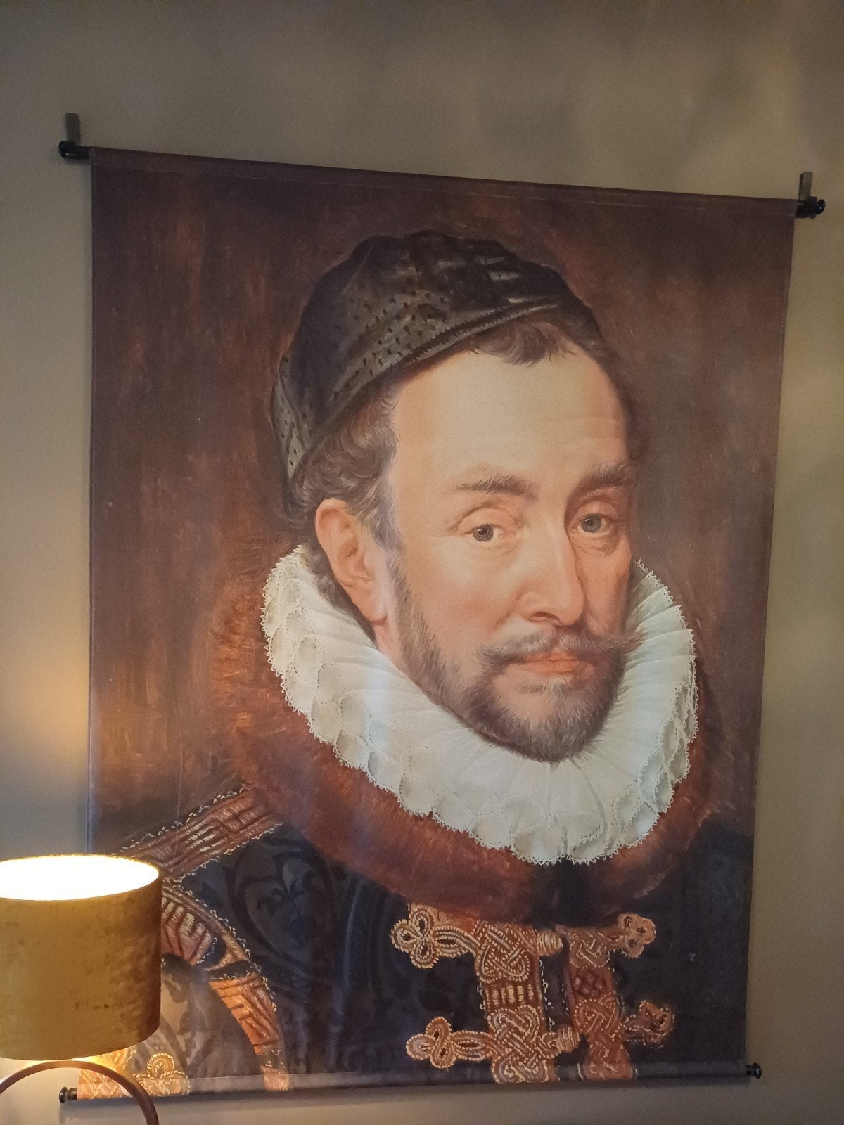 Wandkleed Willem Van Oranje, Ophalen of Verzenden, 125 cm of meer, Schilderij
