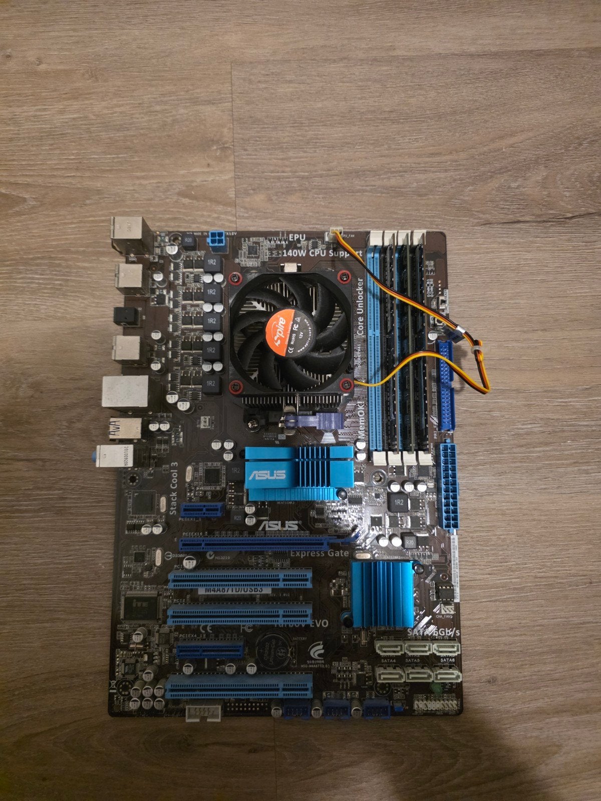 Motherboard AM3 with Processor AMD, Ophalen, Gebruikt, DDR3, Socket AM3