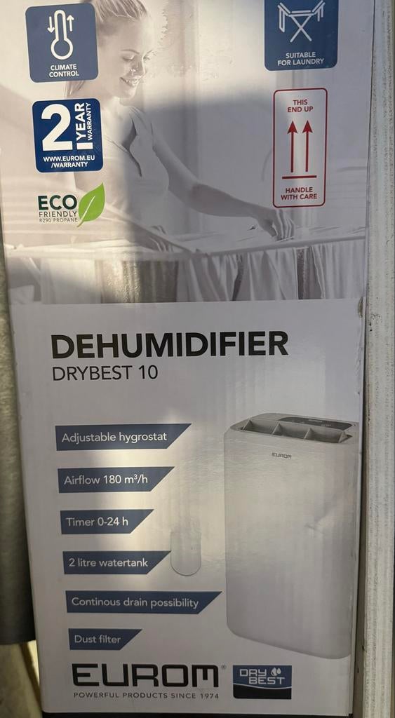 Eurom Drybest 10 Luchtontvochtiger - zo goed als nieuw!, Ophalen, Nieuw, Luchtontvochter