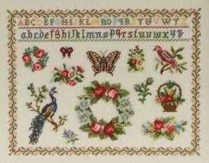 Borduurpakket Flowery sampler with birds BK1212, Hobby en Vrije tijd, ., Nieuw, Ophalen of Verzenden, .