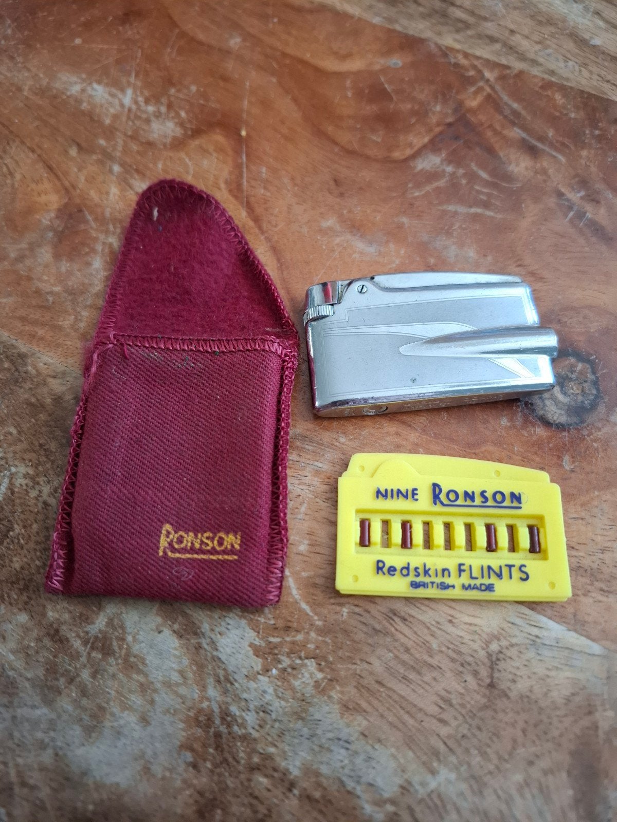 Vintage Ronson Premier Varaflame Gasaansteker Set (Jaren '50, Ophalen of Verzenden, Aansteker