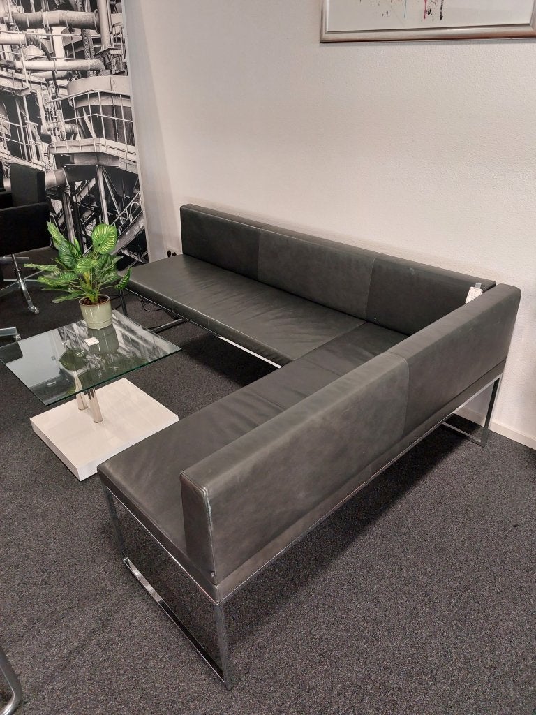 Arco hoekbank frame Bench, bank leder zwart, Niet ingevuld, Gebruikt, Leer, Ophalen of Verzenden