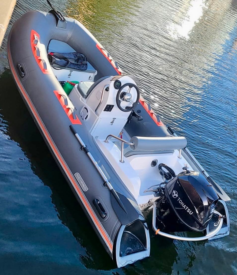 XC-PRO Rib 390 C met 30PK Tohatsu en trailer, Watersport en Boten, Gebruikt, Inclusief motor, Ophalen, Polyester/glasvezel