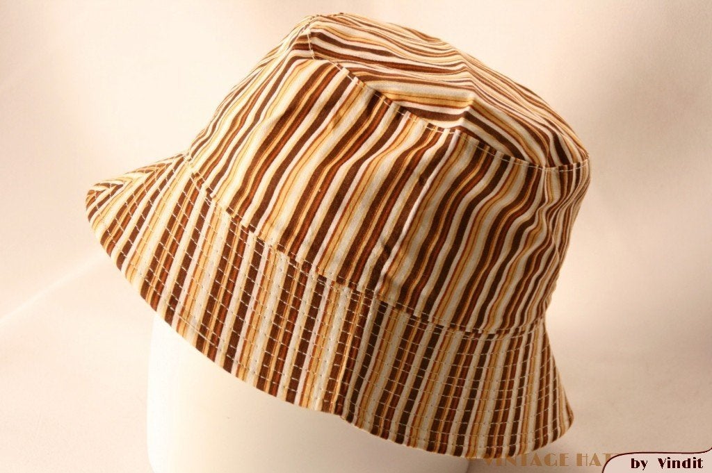Bucket hat Zomerhoeden katoen 55-58 bruin en groen nieuw, Ophalen of Verzenden, Nieuw, 56 of 57 cm (M, 7 of 7⅛ inch), Hoed