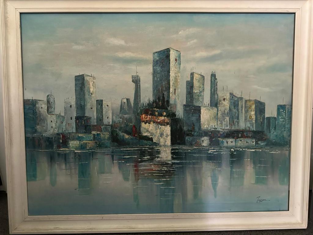Schilderij Skyline, Ophalen