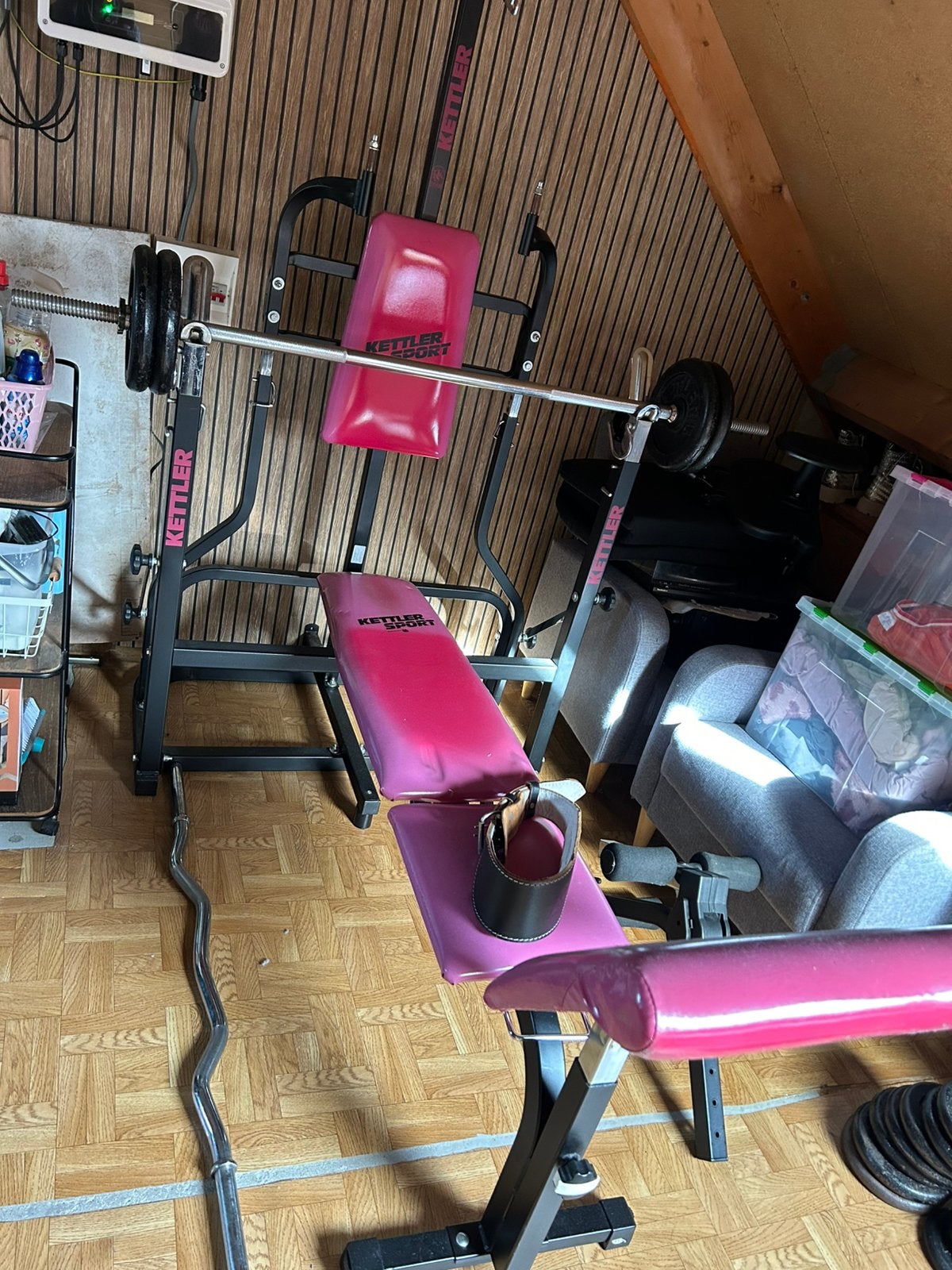 Kettler sport bankje / bankdruk / homegym, Ophalen, Armen, Gebruikt, Krachtstation