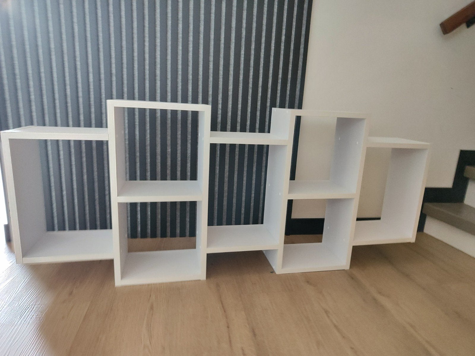 Moderne wandkast / wandplank wit 140  60  20 cm, Huis en Inrichting, Kasten | Wandmeubels, Ophalen, Zo goed als nieuw, 25 tot 50 cm