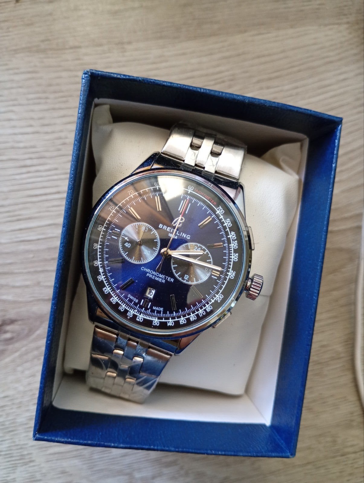 Nieuwe Breitling Premier Chronometer - In doosje, Staal, Staal, Breitling, Polshorloge