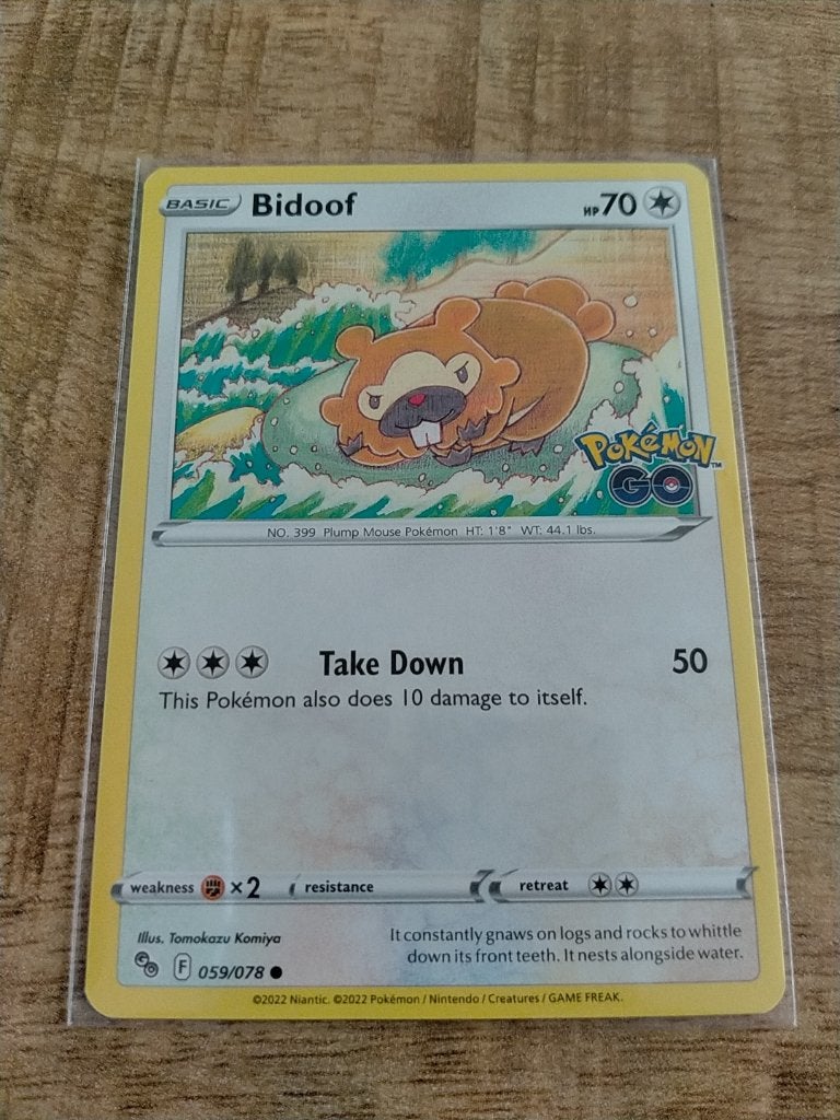 Pokemon Go, Bidoof 059/078, Verzenden, Zo goed als nieuw, Losse kaart
