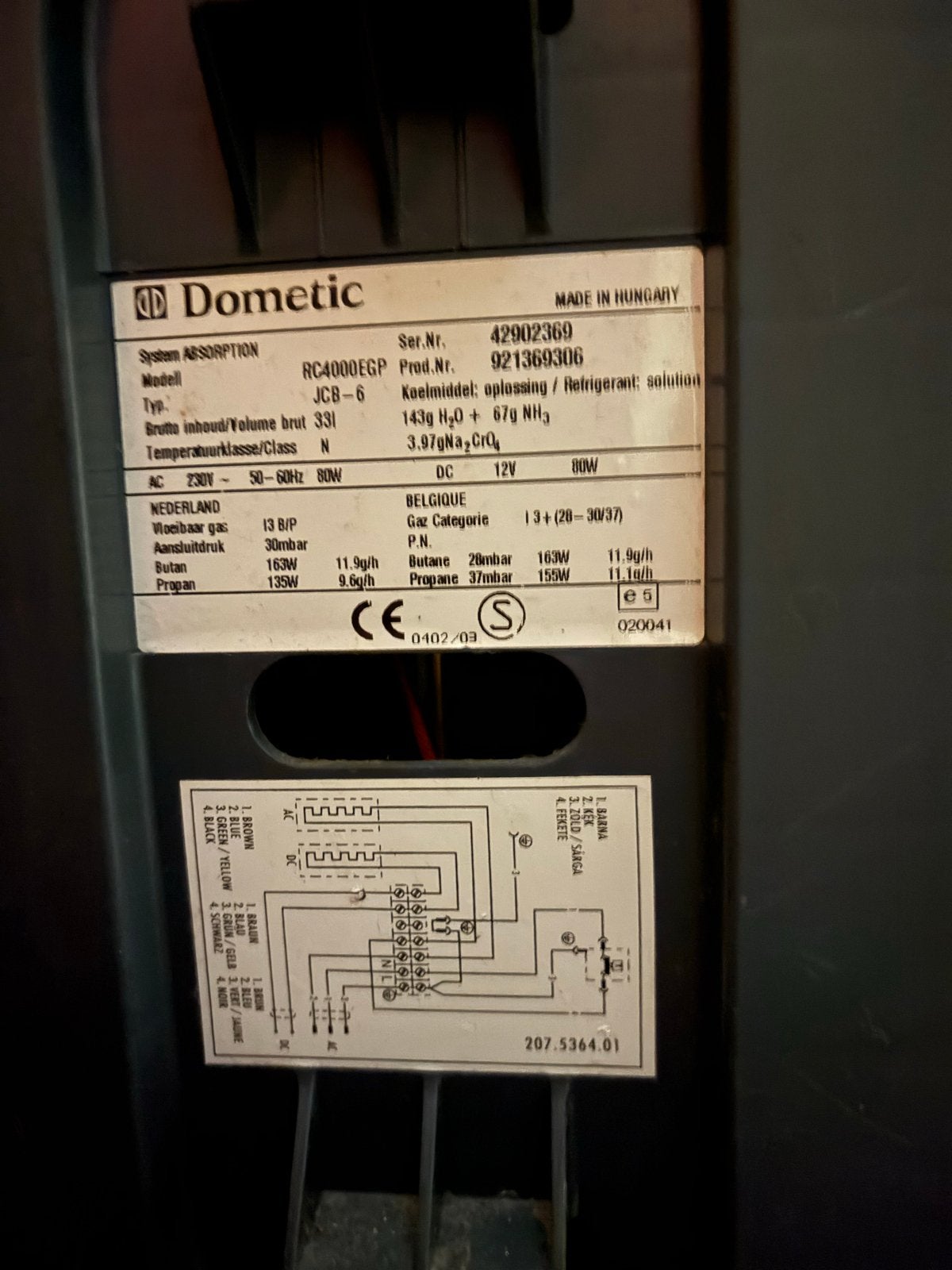 Dometic RC4000EGP Koelbox - 33L, 12V/230V/Gas, Ophalen, Gebruikt, Koelbox, Elektrisch