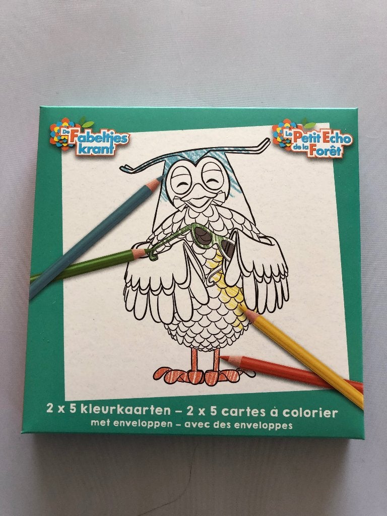 De Fabeltjeskrant - 10 Kleurkaarten- met - 10 Enveloppen!, Ophalen of Verzenden, Nieuw, Knutselen