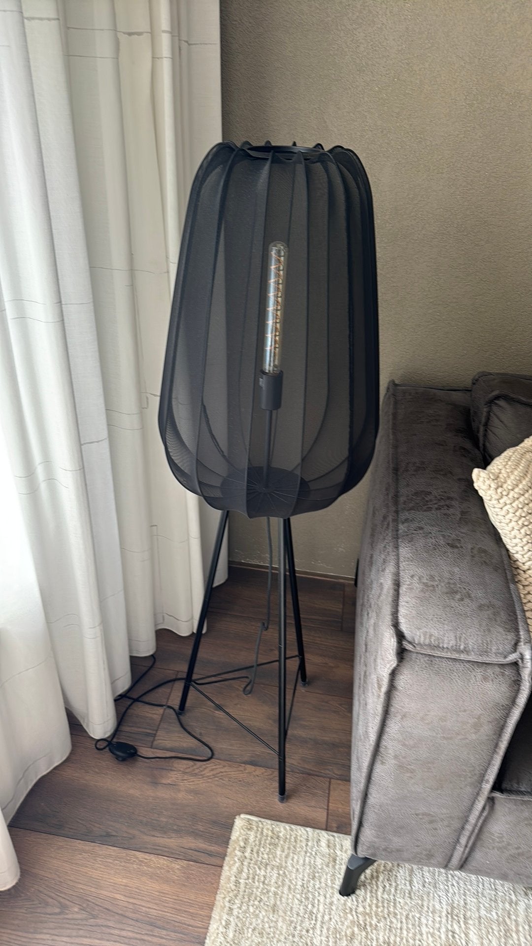 Light & Living lamp zwart, Ophalen, Zo goed als nieuw, E27 (groot), 100 tot 150 cm