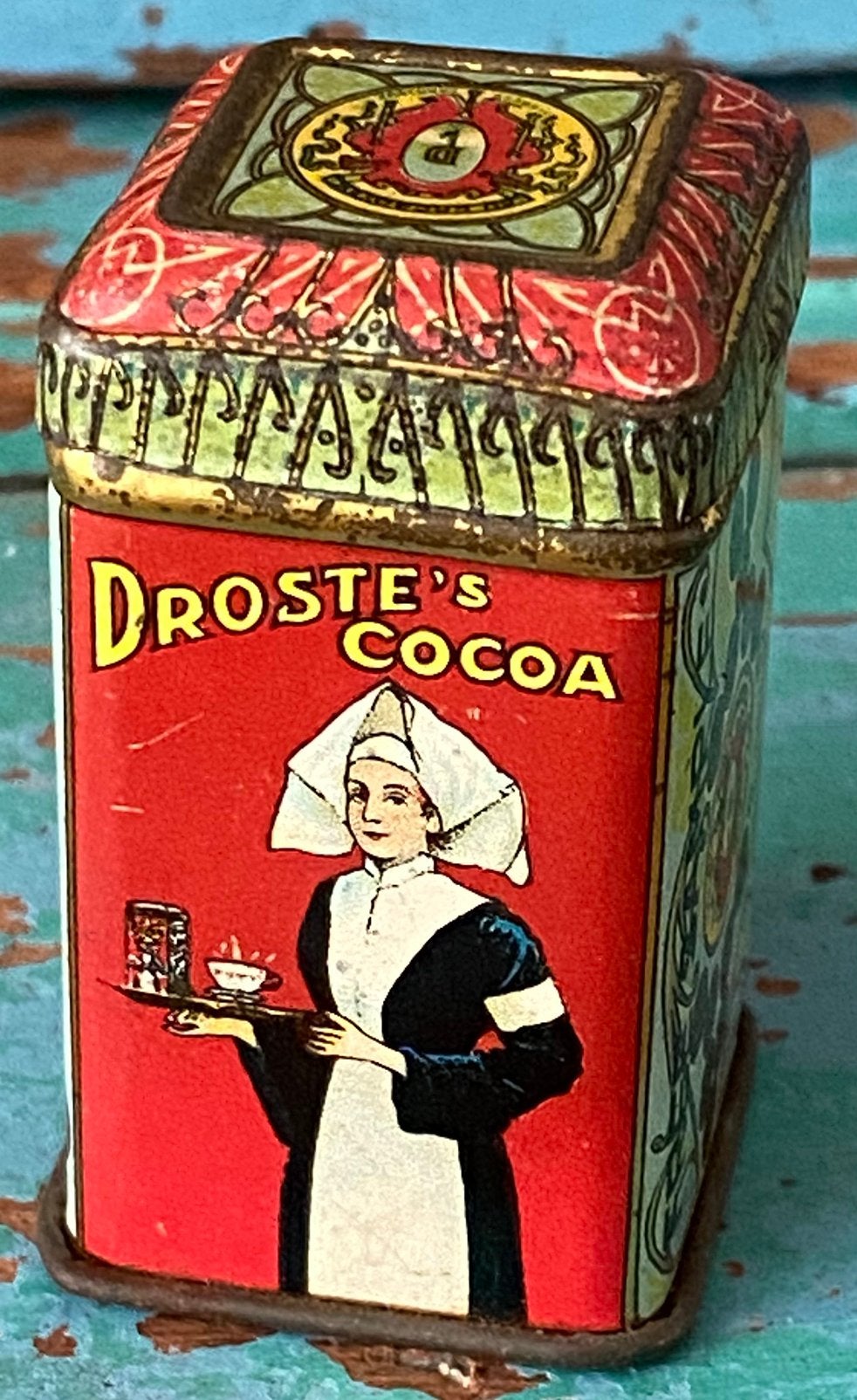 Antiek miniatuur Droste Cacao blikje, Ophalen of Verzenden, Zo goed als nieuw, Overige, Droste