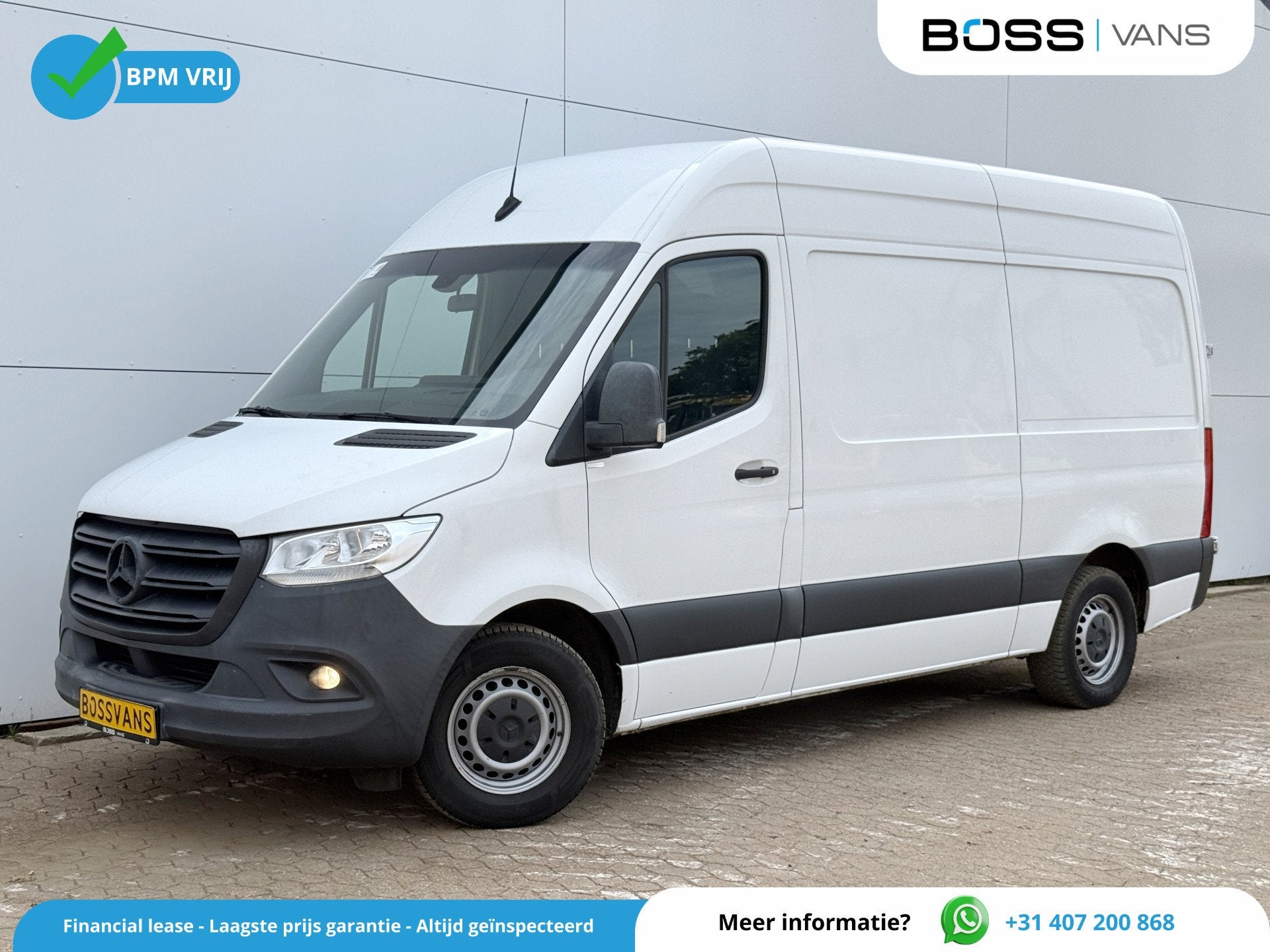 Mercedes-Benz Sprinter 319 3.0 V6 6-cilinder L2H2 10-Inch MB, Auto's, Gebruikt, Zwart, 190 pk, Bedrijf