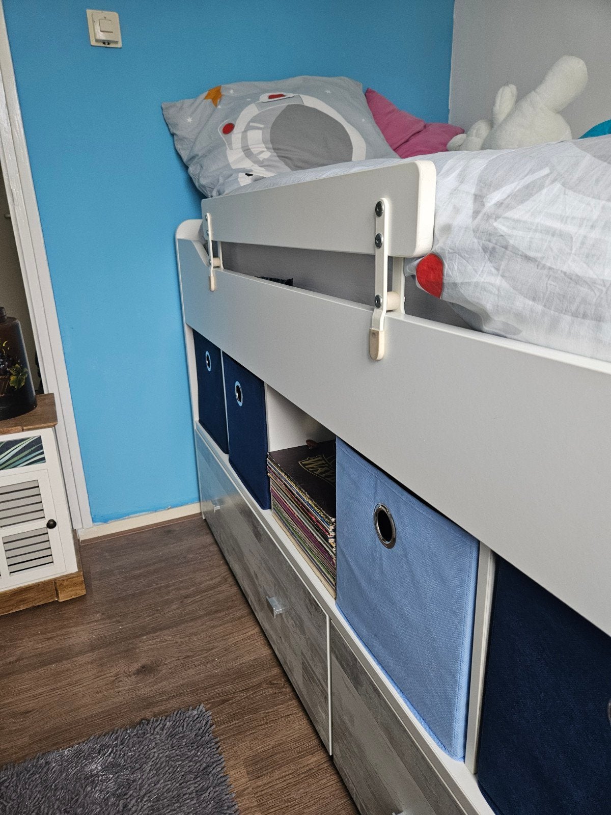 Mooie halfhoogslaper met trapje  matras mag erbij, Ophalen, Gebruikt, Eenpersoons, Halfhoogslaper