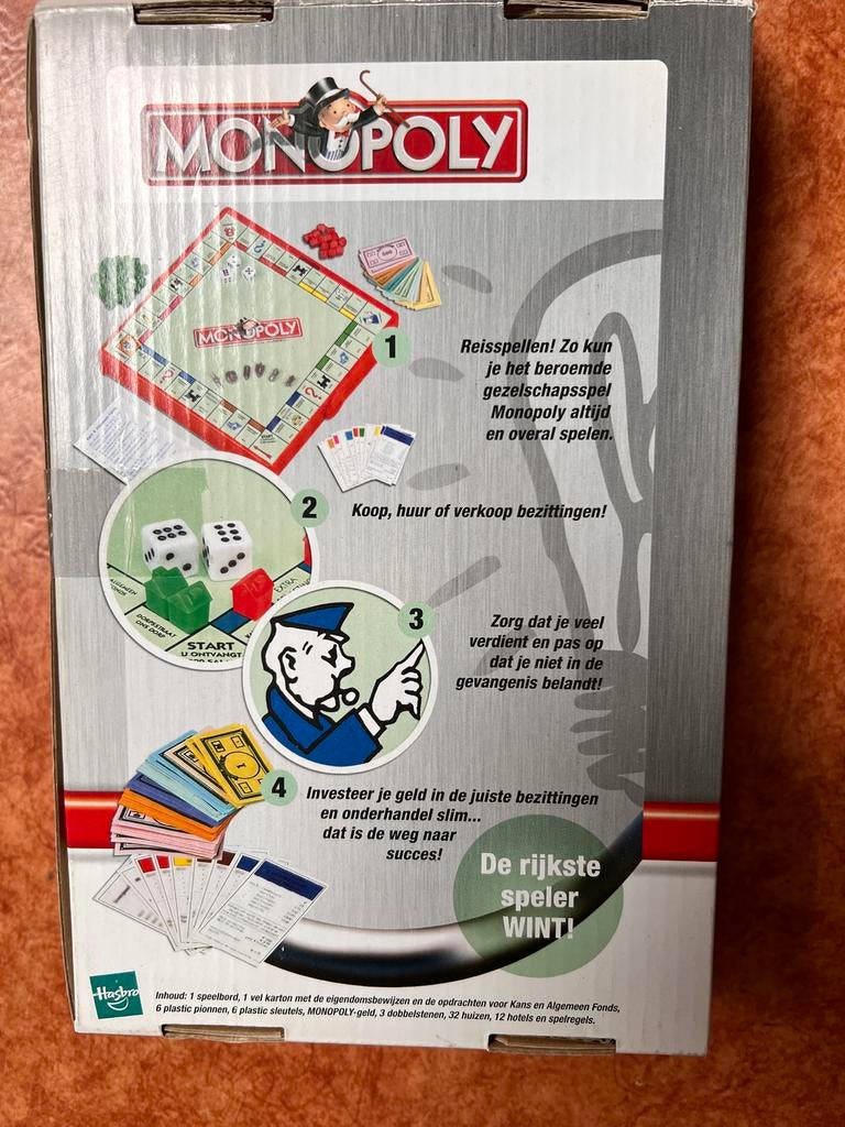Monopoly Reisspel - Compact en Compleet, Drie of vier spelers, Ophalen of Verzenden, Zo goed als nieuw, Reisspel