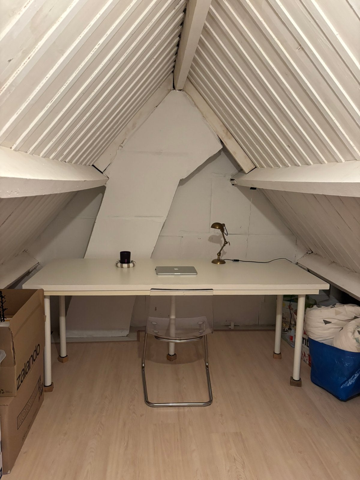 GRATIS af te halen: groot bureau/werkbank, Ophalen, Gebruikt, 60 cm, Wit