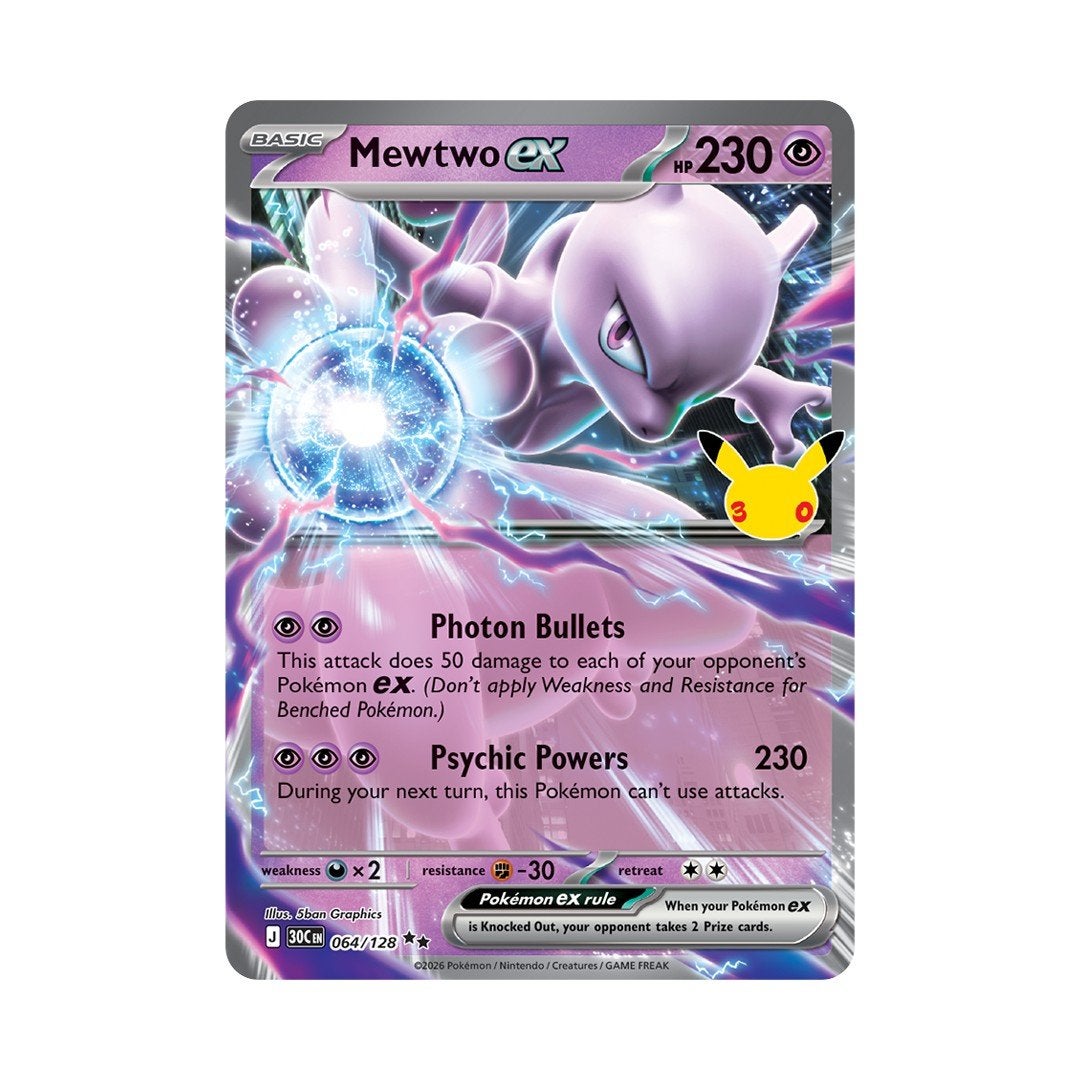 Mewtwo ex 064/128 Pokémon kaart - Perfecte staat, Ophalen of Verzenden, Zo goed als nieuw, Losse kaart