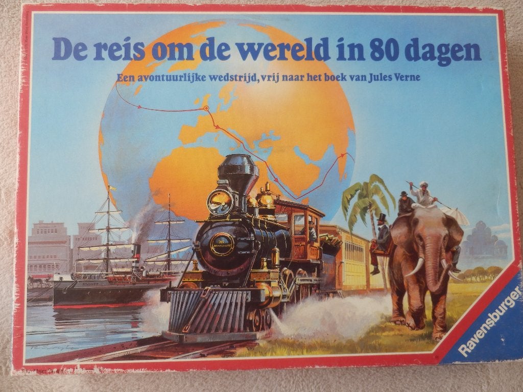 Ravenburger Spel Reis om de wereld in 80 dagen, Ophalen of Verzenden, Gebruikt, Ravensburger
