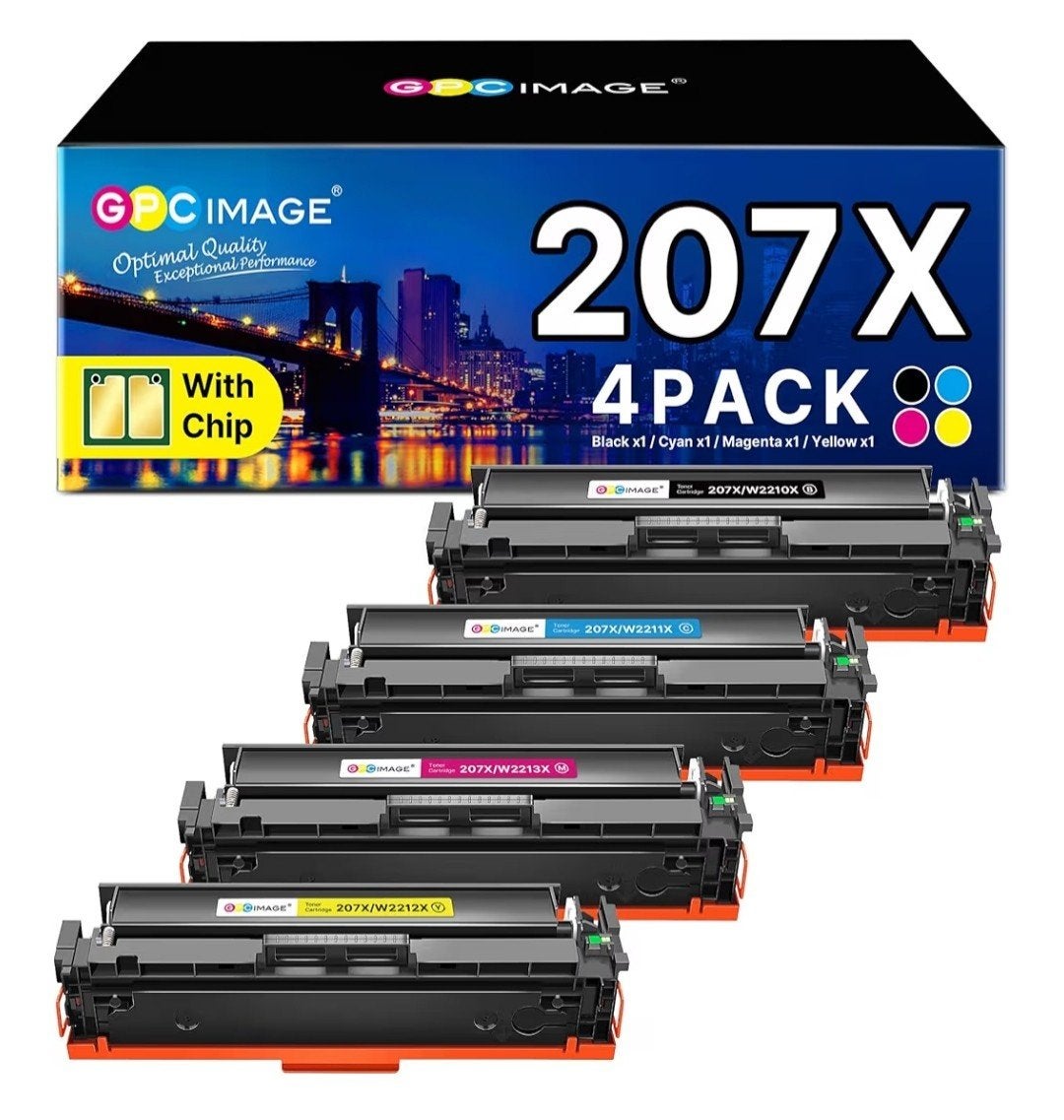 nieuw in doos. 207x toner set met chip. pack of 4, Ophalen of Verzenden, Nieuw, Toner