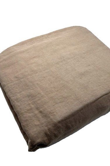 100% Linnen SET Laken 240x280 + Hoeslaken 160x200 + 2 Slopen, Bruin, Ophalen of Verzenden, Ademend, Beddengoedset