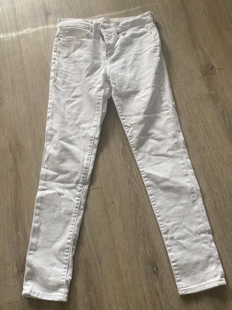 Levi's 311 Shaping Skinny Jeans Wit Maat 27, Wit, Ophalen of Verzenden, Zo goed als nieuw, Maat 36 (S)