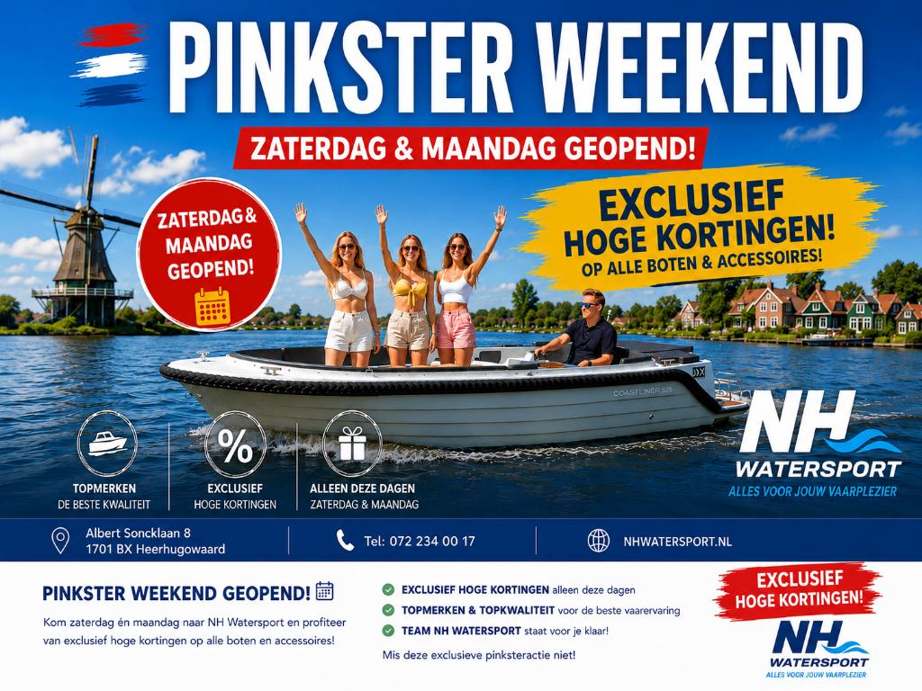 Pinkster Weekend Actie = Extra Voordeel bij NH Watersport!, Watersport en Boten, Sloepen, Nieuw, Tender, Polyester, Ophalen
