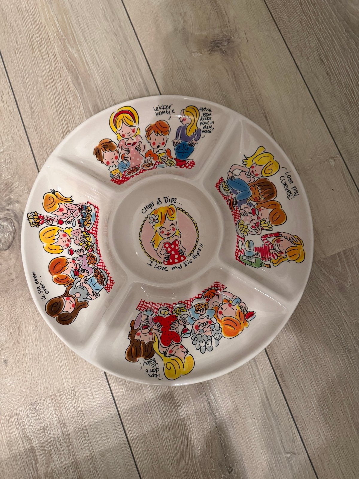 Blond Amsterdam Chips & Dips schaal, Porselein of Keramiek, Schaal, Rond, Ophalen of Verzenden