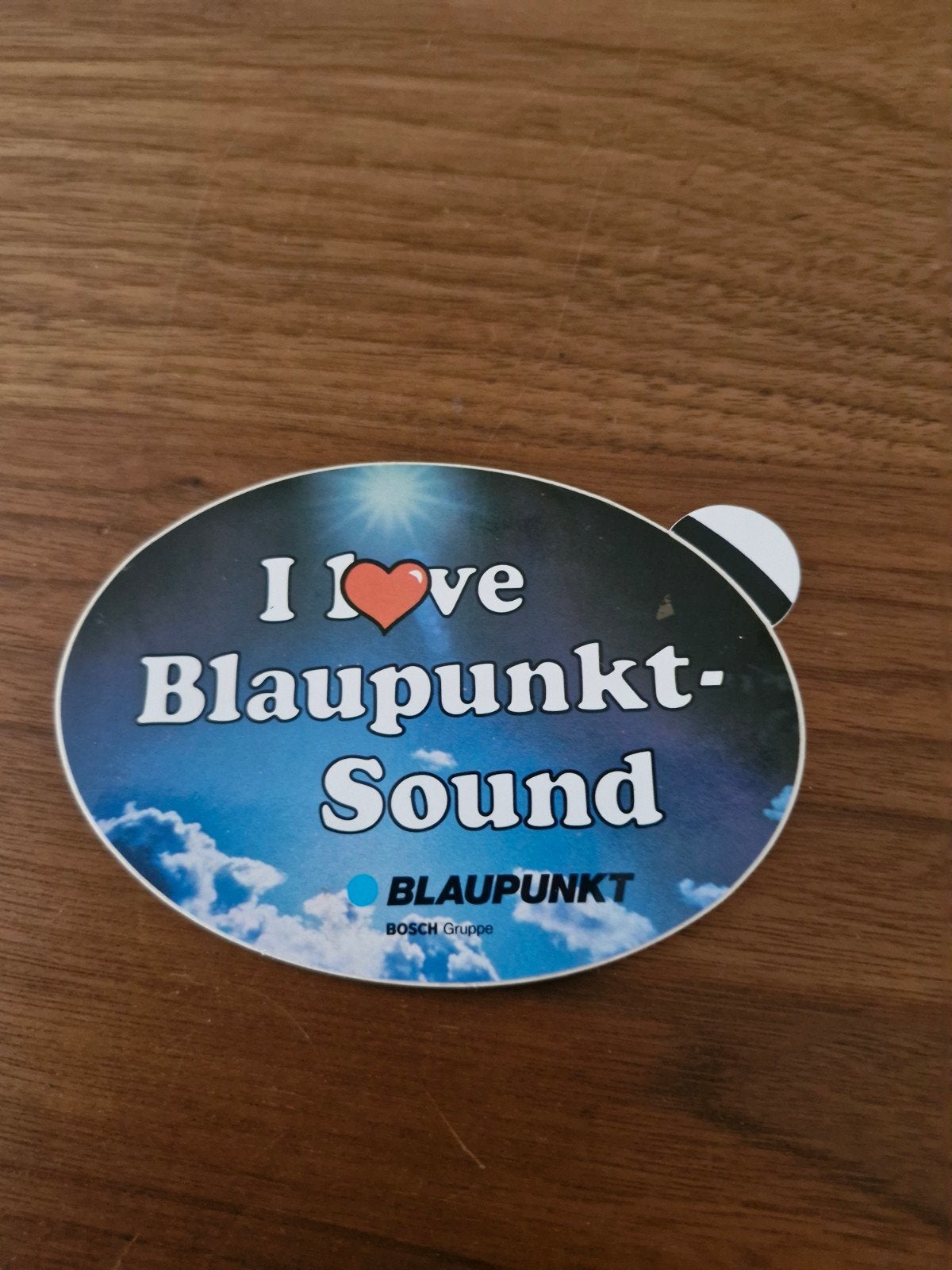 168 Blaupunkt Sound Sticker - "I Love Blaupunkt Sound", Ophalen of Verzenden