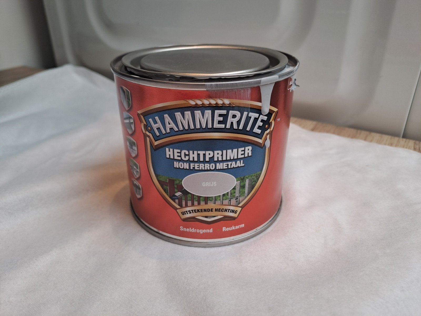 Hammerite Hechtprimer Non Ferro Metaal Grijs, Minder dan 5 liter, Ophalen, Zo goed als nieuw, Grijs