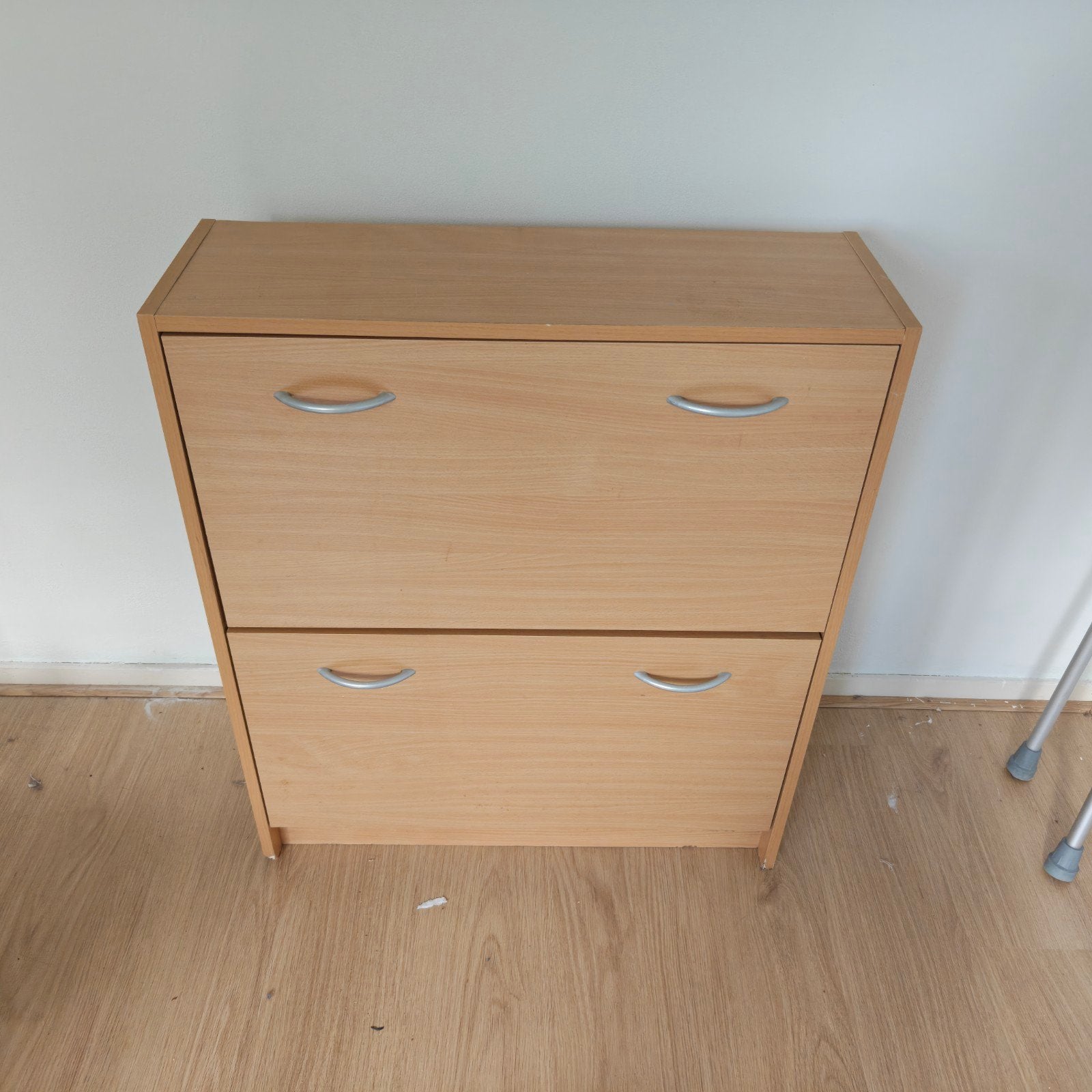 Praktische schoenenkast met 2 kleppen - licht hout, Huis en Inrichting, Kasten | Schoenenkasten, Ophalen, Gebruikt, Modern