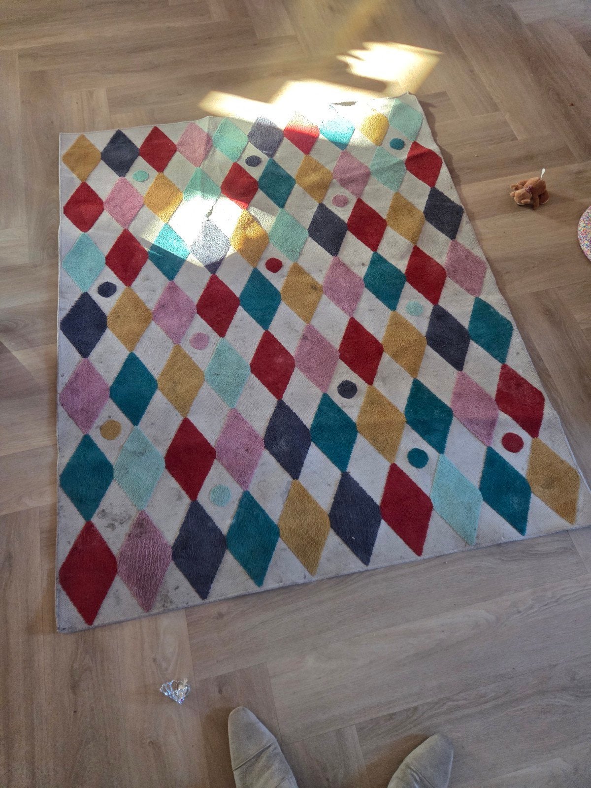 IKEA vloerkleed voor kinderhoek - gratis af te halen, Ophalen, Gebruikt, 100 tot 150 cm, Geel