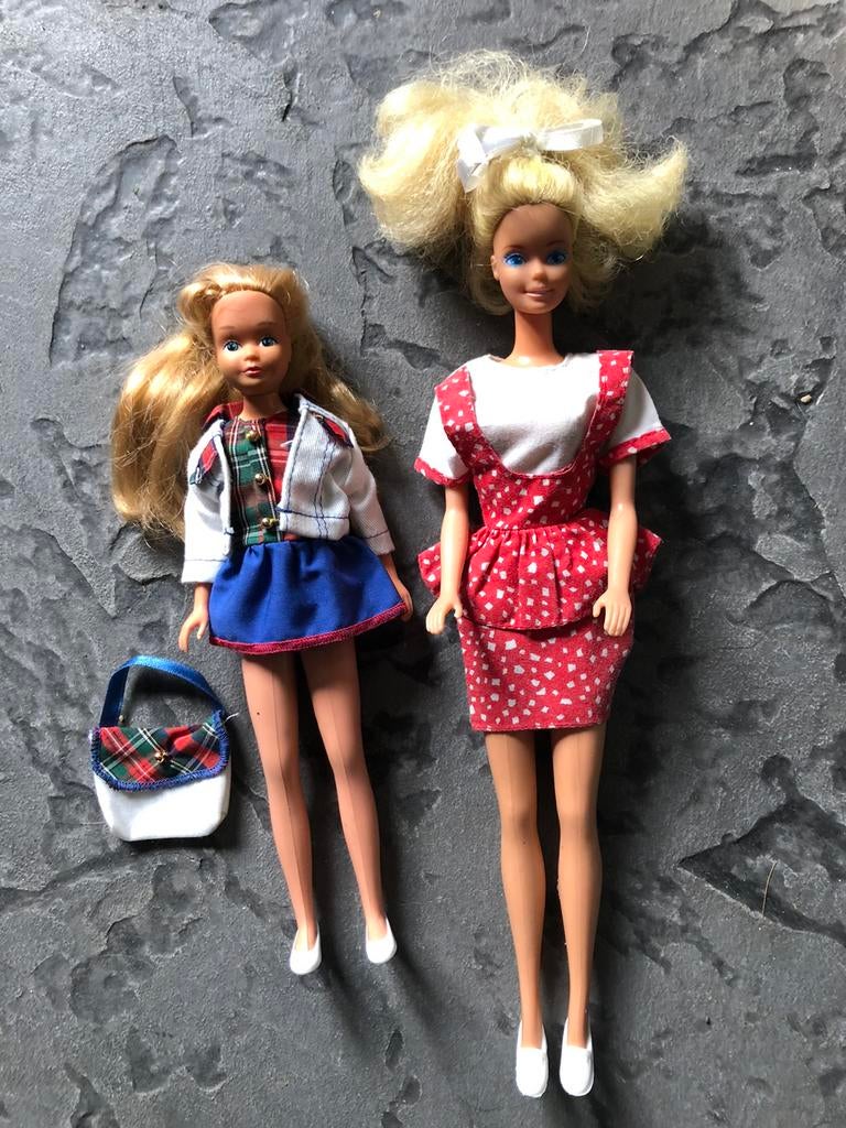 Barbie1966& skipper1967 mattel in genuwine outfits, Verzamelen, Poppen, Ophalen of Verzenden, Zo goed als nieuw, Fashion Doll